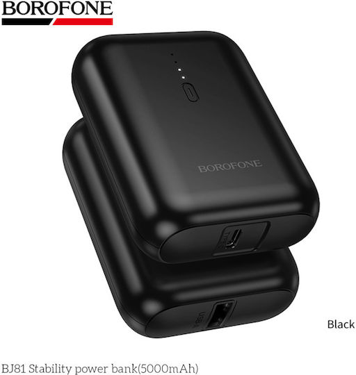 Borofone BJ81 Power Bank 5000mAh 18.5W with USB-A Port Black view 2