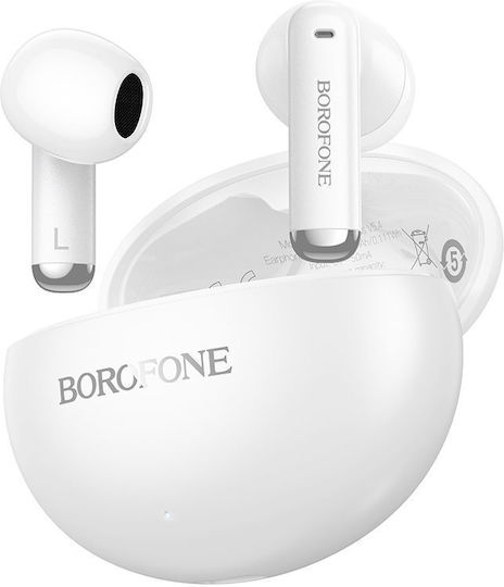 Borofone FQ12 Earbud Bluetooth Handsfree Earphones with Charging Case White view 1