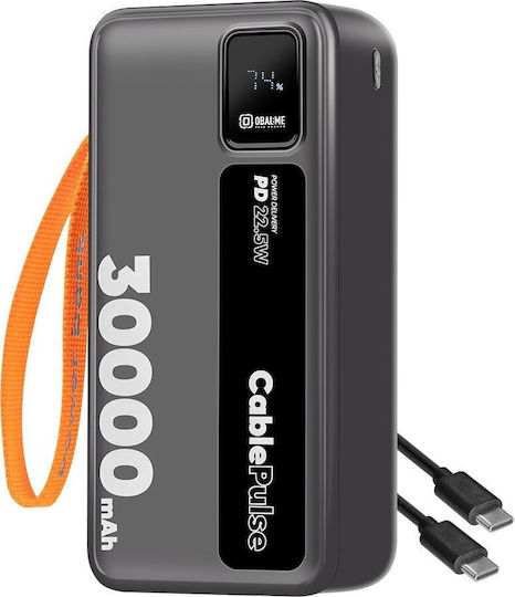 Obal:Me CablePulse Power Bank 30000mAh 22.5W with 4 USB-A Ports and USB-C Power Delivery Port Black