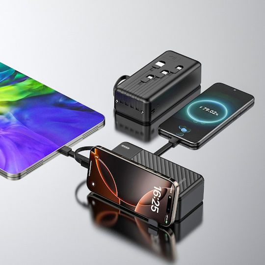 Dudao K11 Max Power Bank 30000mAh 10W with USB-A Port Black vue 3