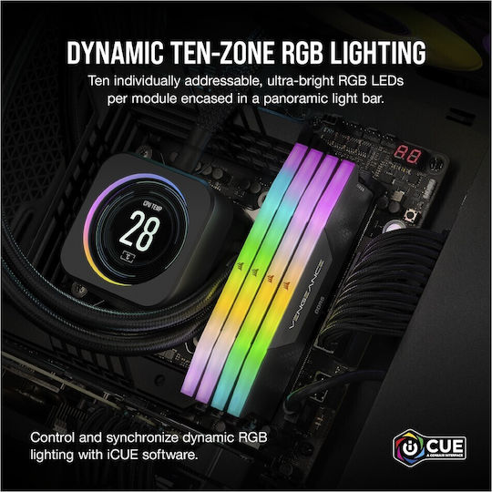 Corsair Vengeance RGB DDR5 with Module 1x8GB and Speed 5200 for Desktop CMH8GX5M1B5200C40 view 3