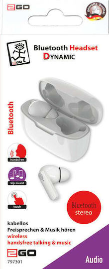 2GO "TWS Dynamic" In-ear Bluetooth Handsfree Earphones with Charging Case White view 3