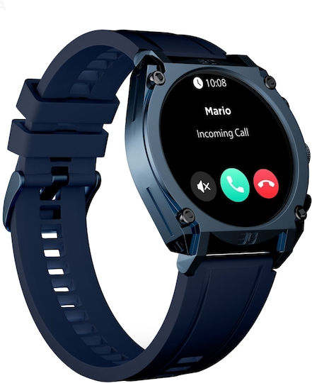 Police My.Avatar 45mm Smartwatch with Heart Rate Monitor (Blue) view 3