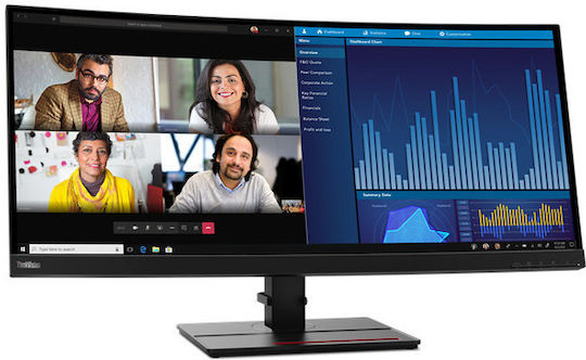 Lenovo ThinkVision P34w-20 Ultrawide IPS Curved Monitor 34.14" QHD 3440x1440 view 2