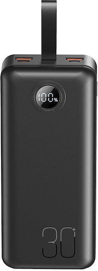XO PR240 Power Bank 30000mAh 22.5W with 2 USB-A Ports and USB-C Port Power Delivery / Quick Charge 2.0 / Quick Charge 3.0 Black view 3