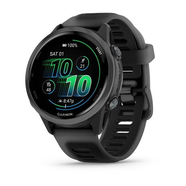 Garmin Forerunner 570 Aluminum 42mm Waterproof Smartwatch with Heart Rate Monitor (Slate Gray Aluminum with Translucent Black/Black Band)