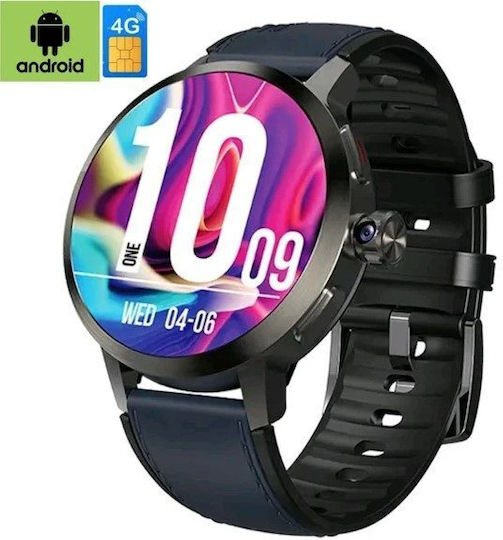 Aoke DM82 Smartwatch with SIM and Heart Rate Monitor (Black Case / Black Silicone Strap)