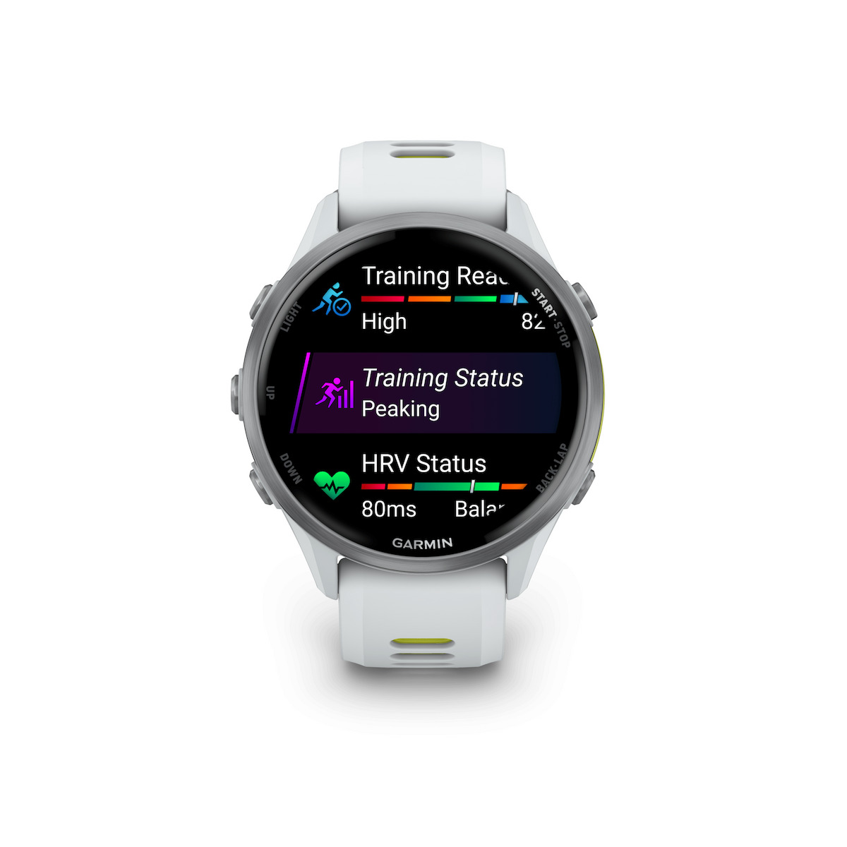 Garmin Forerunner 970 Titanium 47mm Waterproof Smartwatch with Heart Rate Monitor (Titanium with Whitestone and Translucent Amp Yellow) view 2