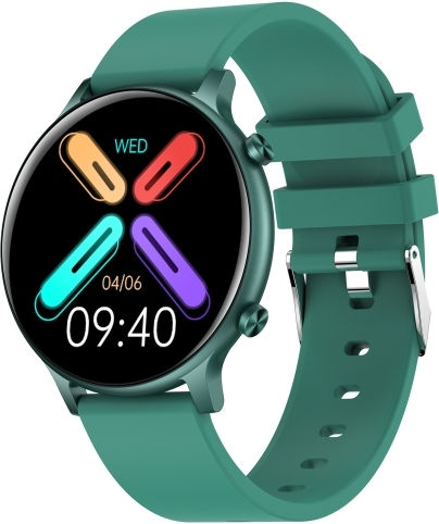 Ht12 1.32 Inch Silicone Band Ip67 Waterproof Smart Watch Support Bluetooth Calling Sleep Monitoring Green