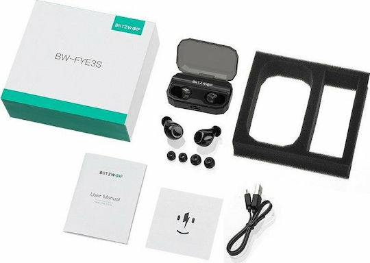 BlitzWolf BW-FYE3S In-ear Bluetooth Handsfree Earphones with Charging Case Black view 7
