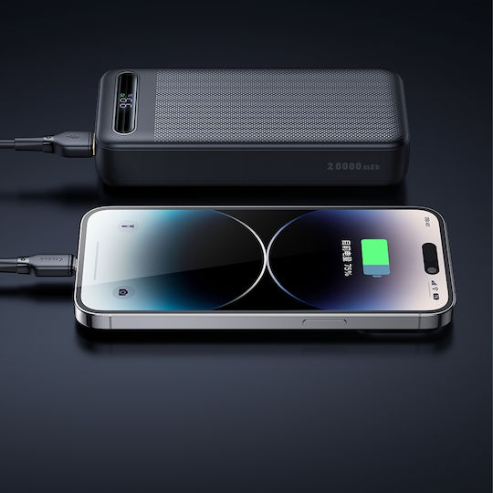 Mcdodo MC-3891 Power Bank 20000mAh 22.5W with 2 USB-A Ports and USB-C Port Power Delivery Black view 7
