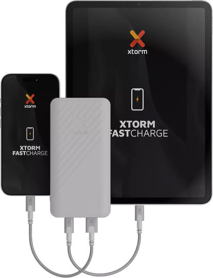 Xtorm Go2 Power Bank 20000mAh 15W with USB-A Port and USB-C Port White vue 3