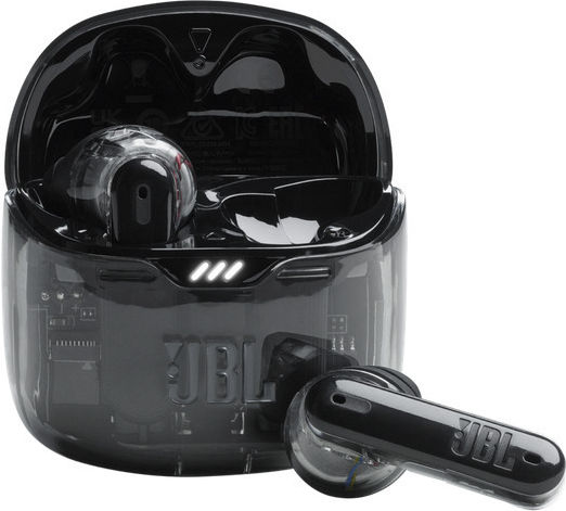 JBL Tune Flex TWS Earbud Bluetooth Handsfree Earphones with Sweat Resistance and Charging Case Ghost Black