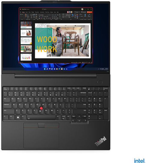 Lenovo ThinkPad E16 Gen 2 (Intel) 16" IPS FHD+ (i7-1355U/16GB/512GB SSD/W11 Pro) Graphite Black (ES Keyboard) προβολή 8