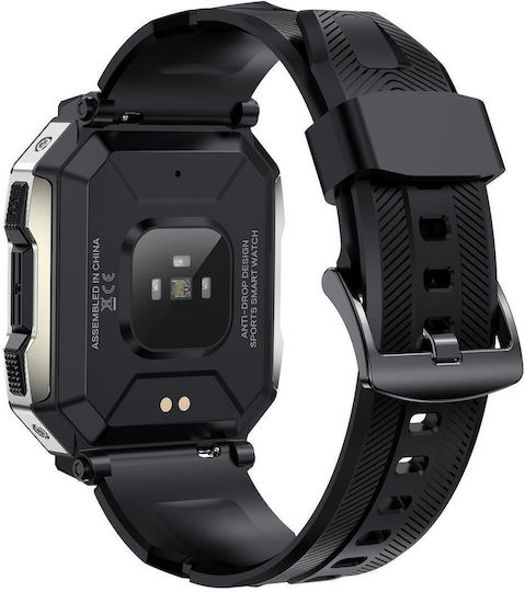 Pg333 1.91 Inch Waterproof Smart Sports Watch Support Heart Rate Monitoring Blood Pressure Monitoring Black view 3