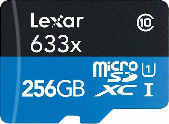 Lexar High-Performance 633x microSDXC 256GB U3 V30 A1 UHS-I 100MB/s With Adapter vista 2