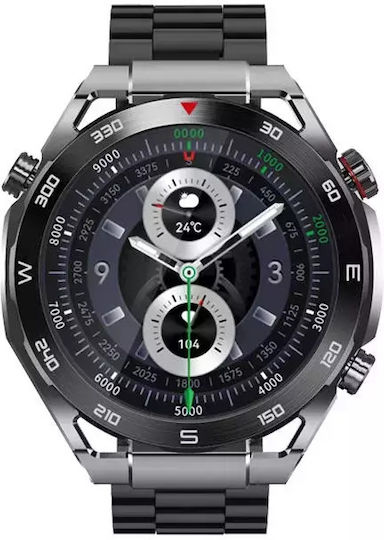 Men's Smart Watch Nubi Km25 Hd Display 360x360 Resolution Bluetooth Talk Pulse Calories Blood Pressure Remote Camera Black vista 3