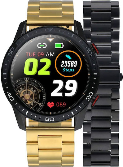 Radiant RAS20505 Smartwatch with Heart Rate Monitor (Gold)