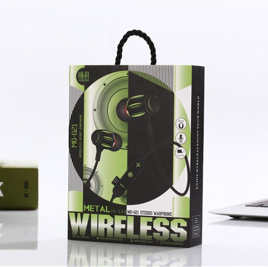 MG-G21 In-ear Bluetooth Handsfree Earphones Green Black view 6