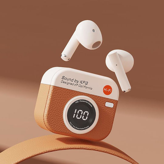 Leewello Q86 Earbud Bluetooth Handsfree Headphones with Charging Case Beige Ansicht 3