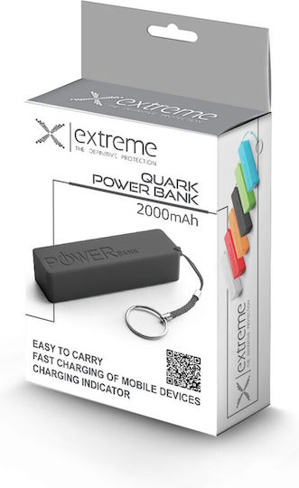 Esperanza XMP101 Power Bank 2000mAh with USB-A Port Black view 2