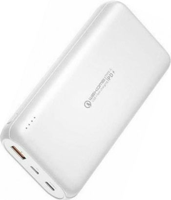WK Gifon WP-187 Power Bank 10000mAh 18W with USB-A Port and USB-C Port Quick Charge 3.0 White view 4