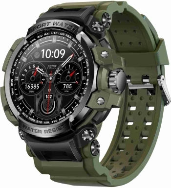 Lc16 1.32 Inch Ip68 Waterproof Sports Outdoor Sport Smart Watch Support Bluetooth Calling Heart Rate Monitoring Green view 1