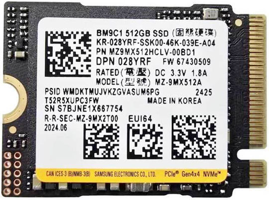 Samsung BM9C1 SSD 512GB M.2 NVMe PCI Express 4.0 BM9C1