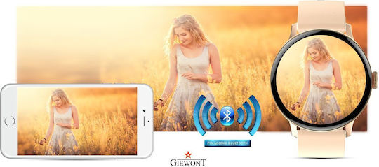 Giewont GW330 45mm Smartwatch with Heart Rate Monitor (Rose Gold) view 4