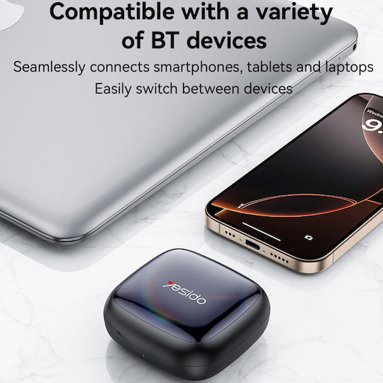 Yesido YSP24 Open Ear Bluetooth Handsfree Earphones with Charging Case Black view 8
