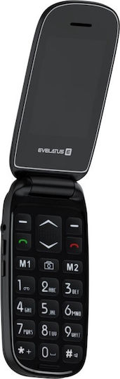 Evelatus Wave Dual SIM Mobile with Large Buttons Black view 1