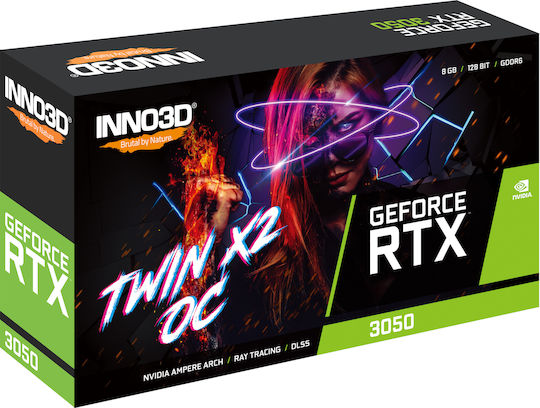 Inno 3D GeForce RTX 3050 8GB GDDR6 Twin X2 OC Graphics Card view 3