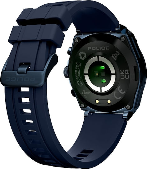 Police My.Avatar 45mm Smartwatch with Heart Rate Monitor (Blue) view 2