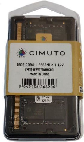 Cimuto DDR4 with Module 1x16GB and Speed 2666 for Laptop D90X3KYBM