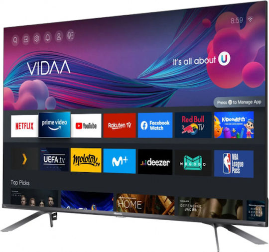 Hisense Smart Television 55" 4K UHD QLED 55E76GQTUK HDR (2021) view 2