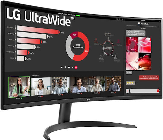 LG 34WR50QK-B Ultrawide VA HDR Curved Monitor 34" QHD 3440x1440 with Response Time 5ms GTG view 4