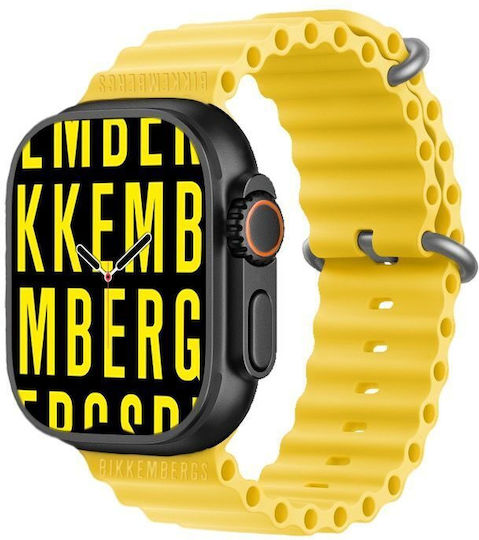 Bikkembergs BK12-12 Big Aluminium Smartwatch with Heart Rate Monitor (Yellow) view 2