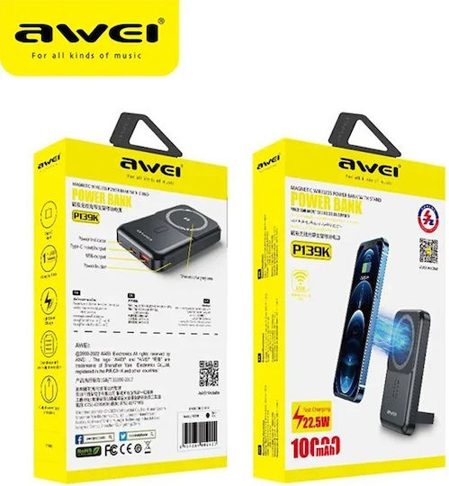 Awei P139K Power Bank 10000mAh Black view 6