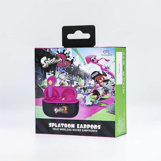 OTL Splatoon TWS In-ear Bluetooth Handsfree Earphones with Charging Case Red view 4