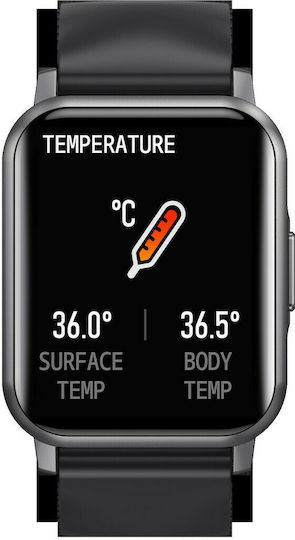 NK15 Aluminium 51mm Smartwatch with Heart Rate Monitor (Black)