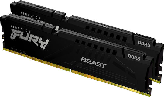 Kingston FURY Beast DDR5 16GB RAM with 2x8GB Modules and Speed 6000 for Desktop KF560C30BBEK2-16