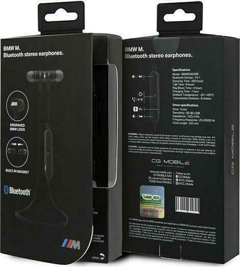 BMW CGBTE04 In-ear Bluetooth Handsfree Earphones Black view 2