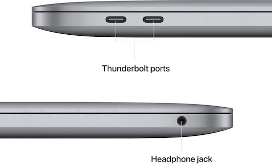 Apple MacBook Pro 13.3" (2022) QHD+ Retina Display (M2/24GB/1TB SSD) Space Grey (US Keyboard) view 6