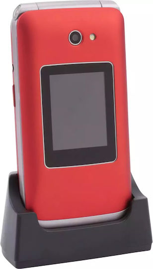 Olympia Vitus Dual SIM Mobile with Large Buttons (English) Red view 3
