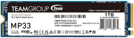 TeamGroup MP33 SSD 1TB M.2 Type with PCI Express 3.0 Connection TM8FP6001T0C101 view 4