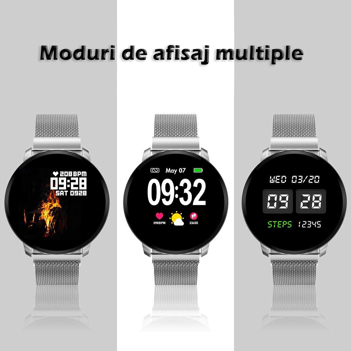 FiT Smartwatch with Heart Rate Monitor (Black) view 8