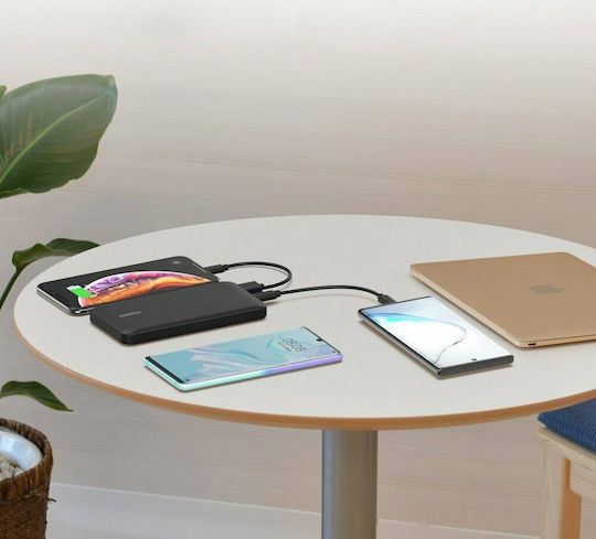 Choetech B627 Power Bank 10000mAh 18W with USB-A Port and USB-C Port Power Delivery / Quick Charge 3.0 Black view 3