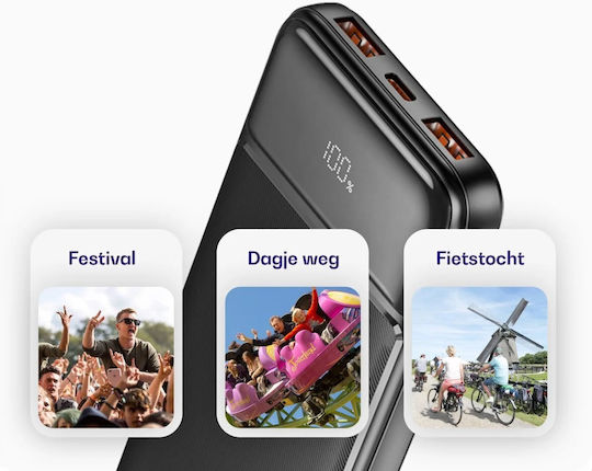 Buddi Boost Power Bank 10000mAh 22.5W with 2 USB-A Ports and USB-C Port Black view 5
