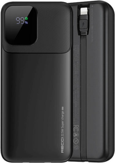 Recci RPB-P68 Power Bank 20000mAh 22.5W Black