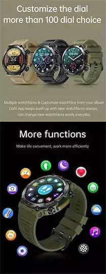 Bakeey K76 Pro Khaki Smartwatch (Khaki) view 9